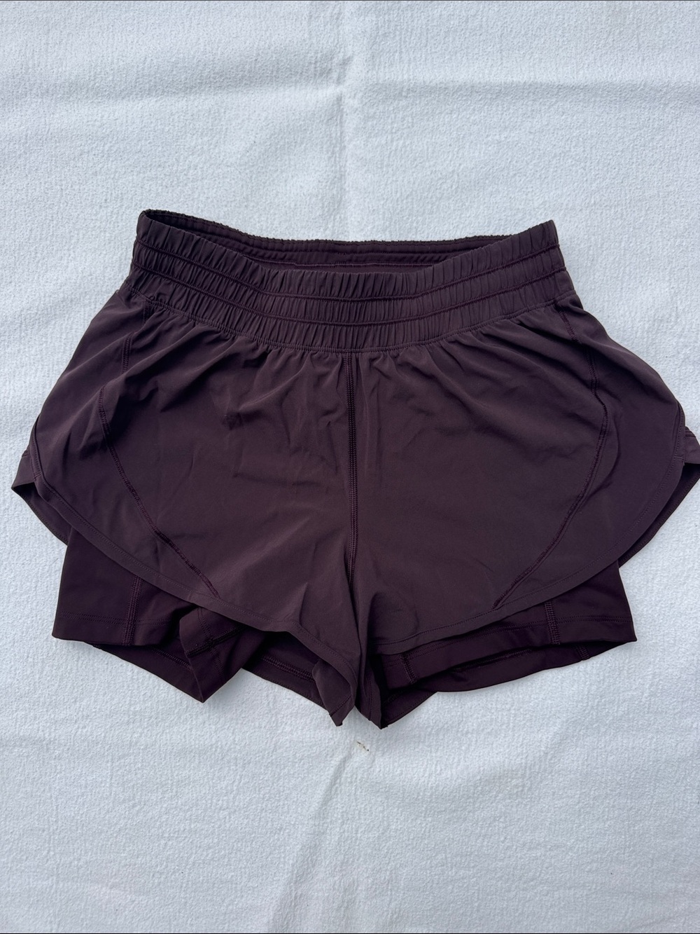EUC Women’s Lululemon Built in Running Shorts - Deep Plum 6